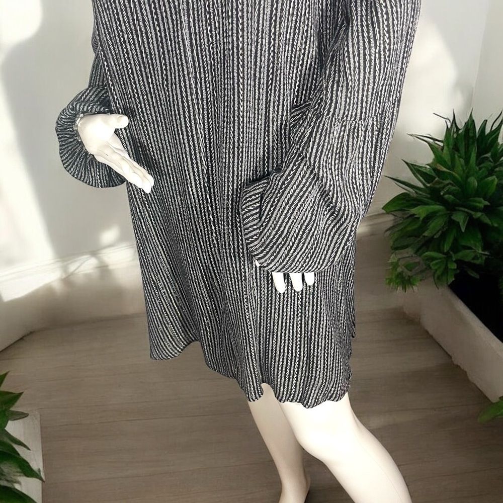 Altar'd State Black & Metallic Embellished Neck Long Sleeve Dress Size Large - Picture 14 of 16
